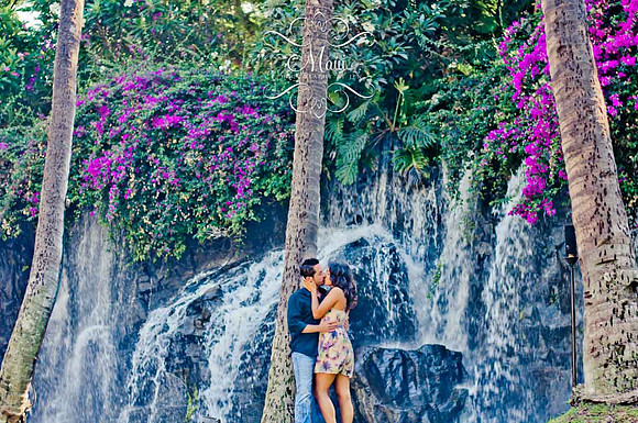 Maui Photography Couple Waterfalls Grand Wailea Resort