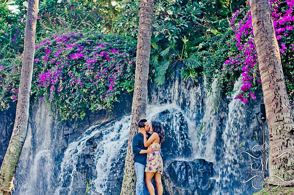 Maui Photography Couple Waterfalls Grand Wailea Resort