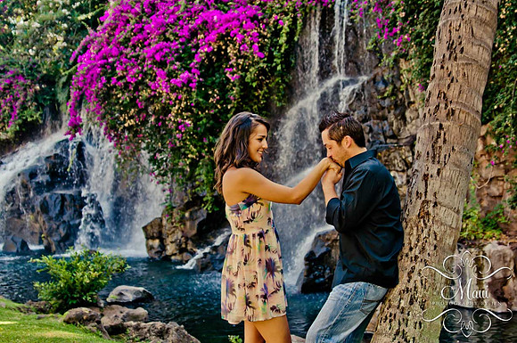 Maui Photography Couple Waterfalls Grand Wailea Resort
