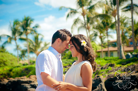 Maui Photography Couple Waterfalls Grand Wailea Resort